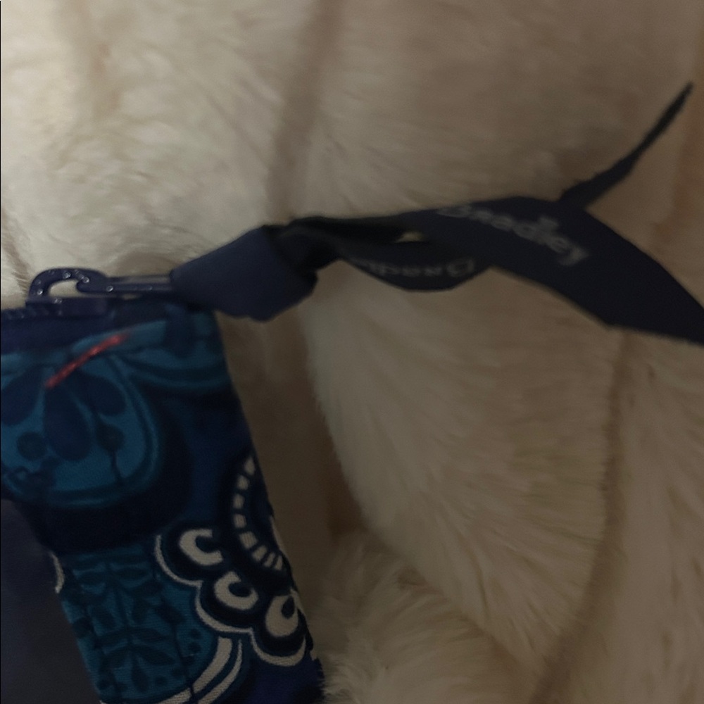 Vera Bradley ID Keychain Wallet Mod Floral Blue - Picture 4 of 5
